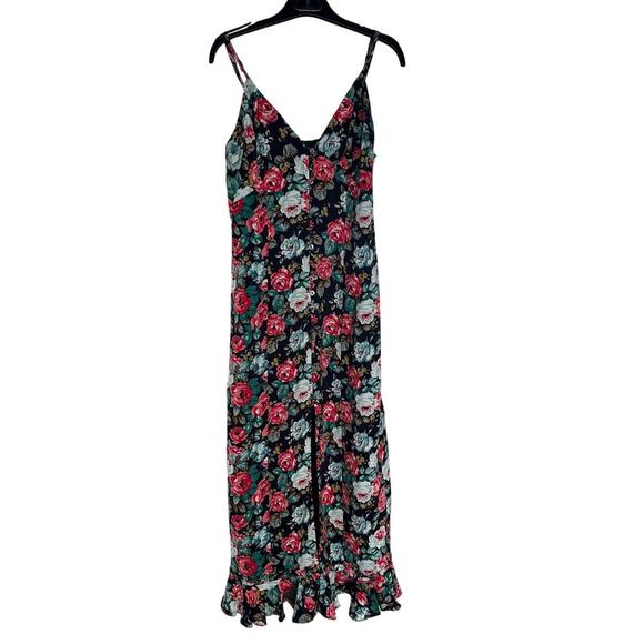 MAJORELLE Women\'s Floral Sleeveless Ruffle Quincy Midi Dress, Size S, Like New
